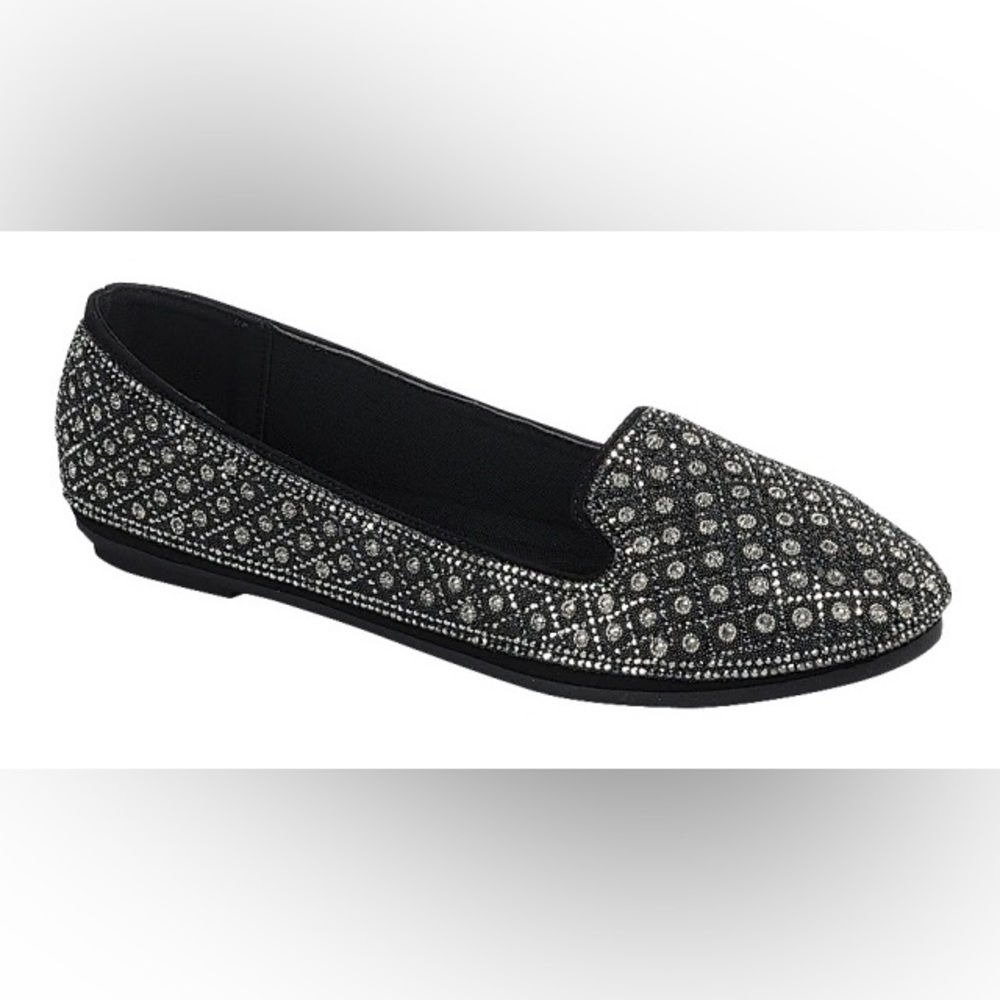 Forever Link Girls Rhinestone Loafers (Kids Size 6.5)